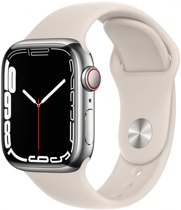 Apple Watch Series 7 GPS+ Caixa em aço inoxidável prateado